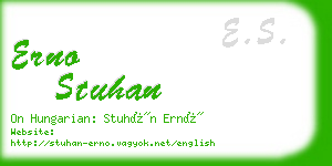 erno stuhan business card